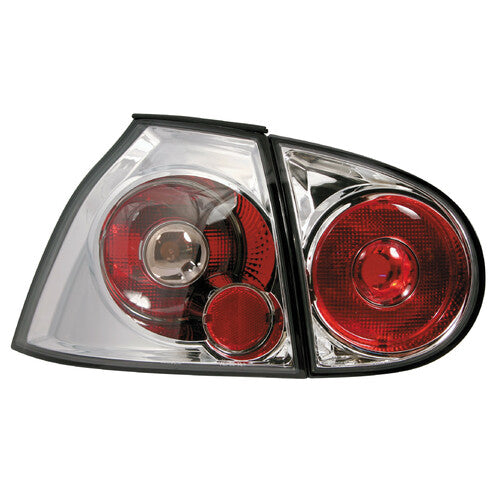 Par de luces traseras de piloto - Compatible con VW Golf V (10/03>) - Cromadas