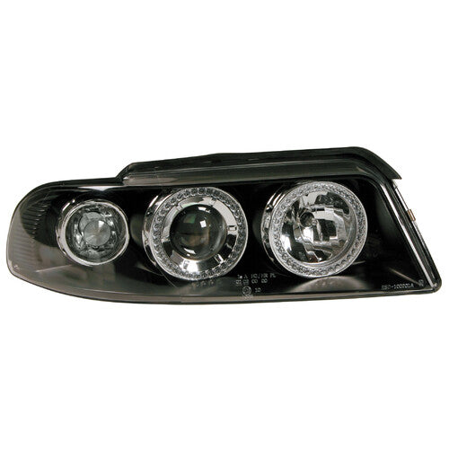 Par de faros Angel Eyes de Pilot - Compatible con Audi A4 (3/99-11/00) - Negro