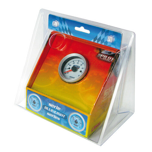 Tacómetro Piloto 0-8000 RPM - 2 (52 mm) - Luz Azul - 3/4/6 cilindros