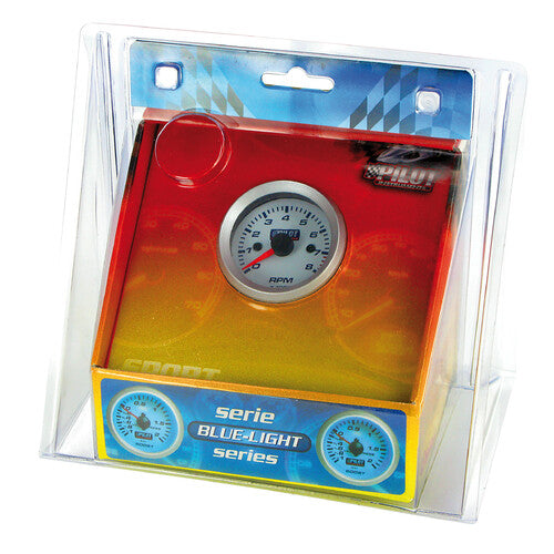 Pilot Contagiri 0-8000 RPM - 2 (52 mm) - Blue-Light - 2/4/6 cilindri
