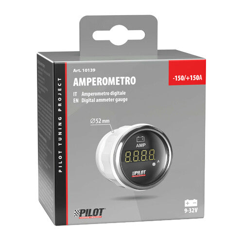 Pilot Black Digital Gauge Series, Amperometro - 2 (52 mm)