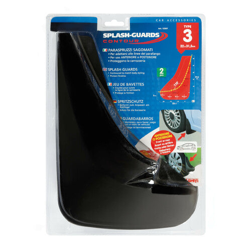 Lampa Splash-Guards Contour, paraspruzzi sagomati - Type 3