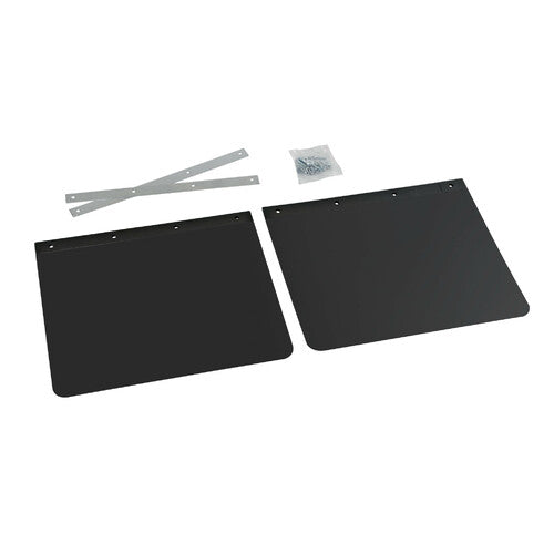Pair of Black PVC Truck Mud Flaps - 53x37 cm
