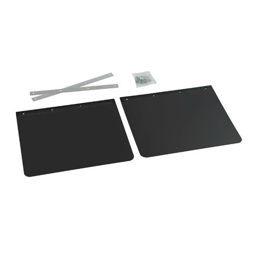 Pair of Black PVC Truck Mud Flaps - 62x40 cm