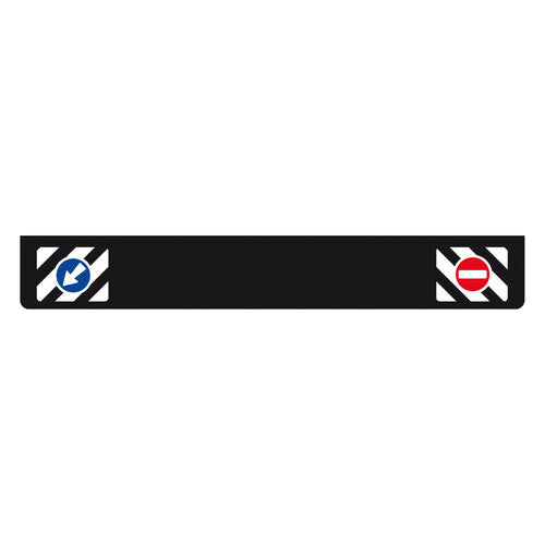 Guardabarros largo de PVC, superficie lisa - 240 x 35 cm - Negro - Signals 14255