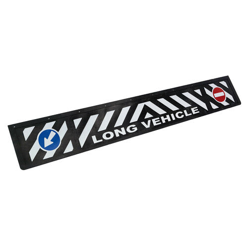 Long PVC mud flap, embossed marking 240x35 cm Black Long Vehicle