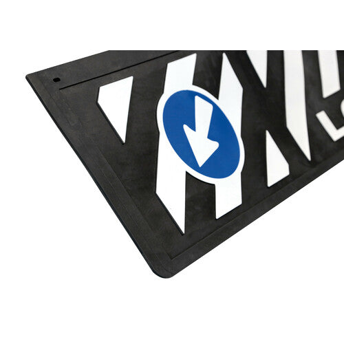 Long PVC mud flap, embossed marking 240x35 cm Black Long Vehicle