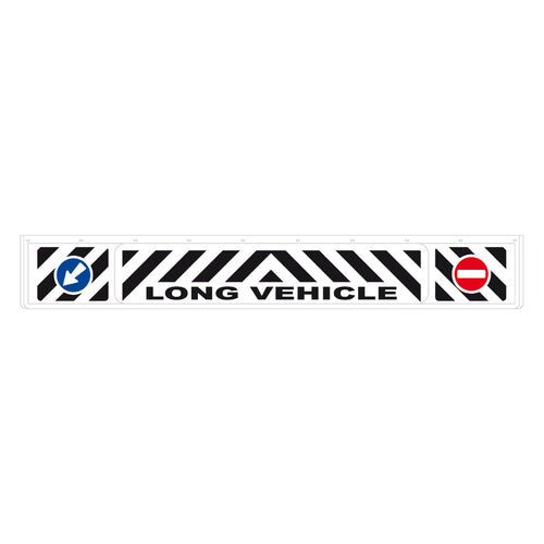Paraspruzzo lungo in pvc, segnaletica in rilievo 240x35 cm Bianco Long Vehicle 14265