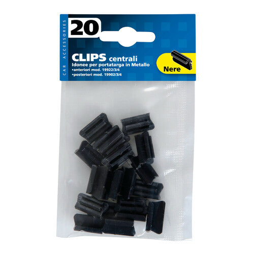 Lampenset mit 20 zentralen Clips – Schwarz