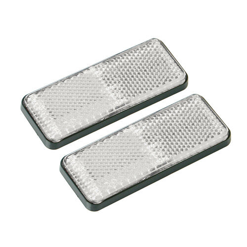 Lampa Euro-Norm, catarifrangenti rettangolari - 90x35 mm - Bianco