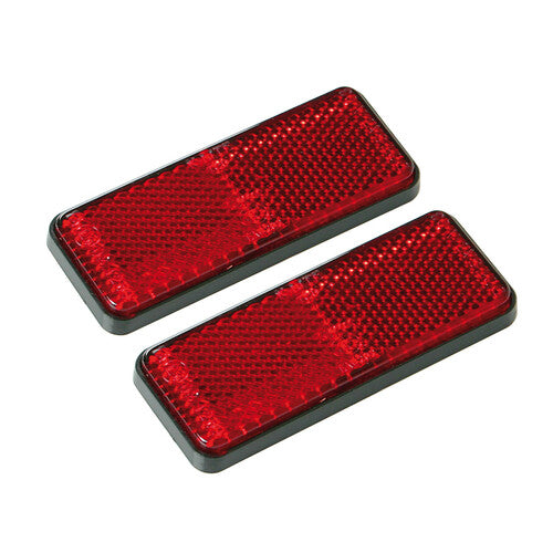 Lampa Euro-Norm, catarifrangenti rettangolari - 90x35 mm - Rosso 20540
