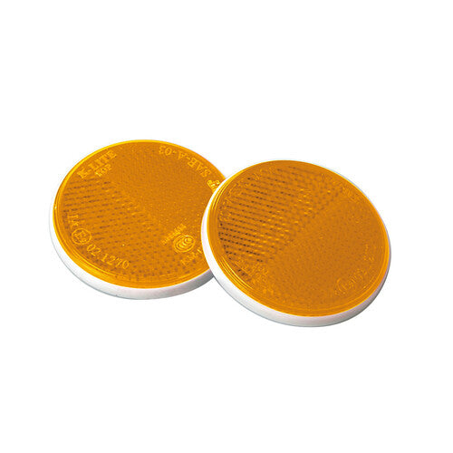 Lampa Euro-Norm, catarifrangenti rotondi - 65 mm - Arancio 20545