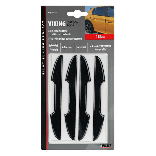 Pilot Viking, 4er-Set selbstklebende Türschutzleisten – Carbon-Optik