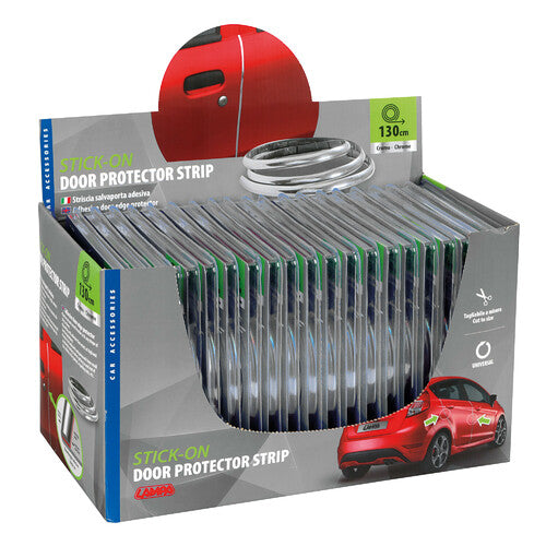 Lampa Adhesive Door Stopper Strip - 130 cm - Chrome