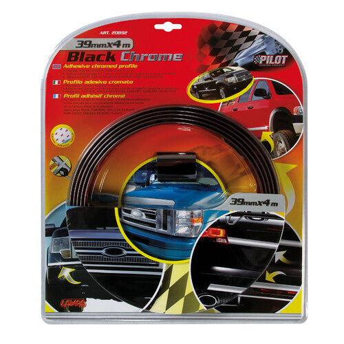 Pilot Black Chrome Adhesive Profile - 4 m - 39 mm