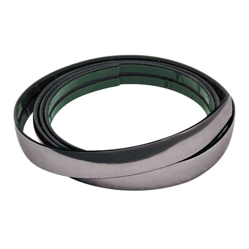 Pilot Profilo adesivo cromato nero - 4 m - 39 mm