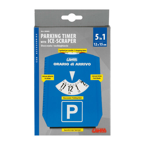 Lampa 2 in 1, raschiaghiaccio a tre lati con disco orario - 120x155 mm 20905