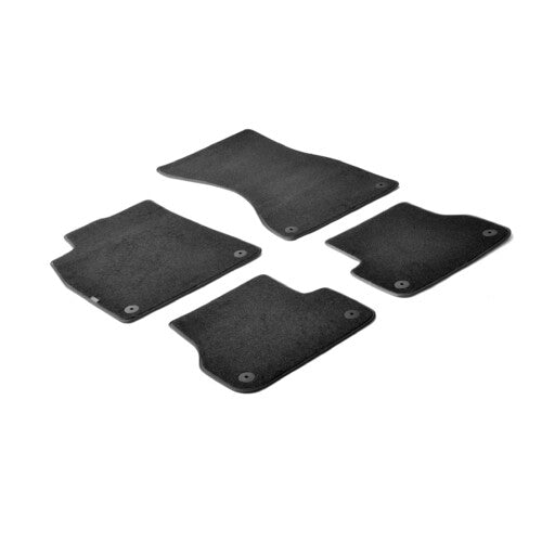 Schwarze Fußmatten für Audi A6 4-Sitzer 04/11>06/18 und A6 Allroad 03/12>