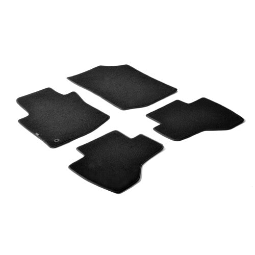 Black carpet mats for Citroen C1 3p 05/05>05/14 1 fix driver's side