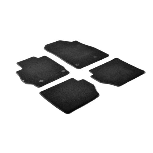 Schwarzer Teppichmattensatz für Mazda 2 3-Türer (10/07>02/15) Mazda 2 5-Türer (10/07>02/15)