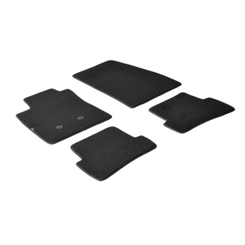 Schwarze Fußmatten für Renault Clio III 3-Sitzer (10/05–01/13) und Clio III 5-Sitzer (10/05–01/13)