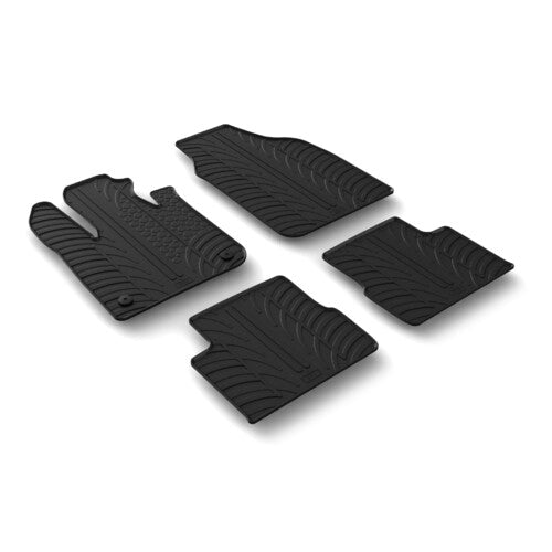 Juego de alfombrillas de goma personalizadas para faros delanteros - Fiat Nuova 500 2p (04/20>) eléctrico 24633
