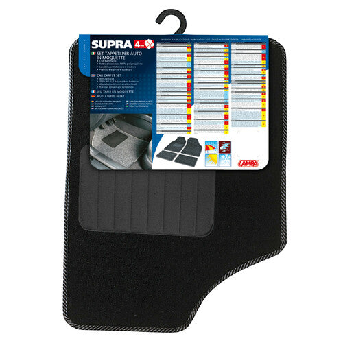 Lampa Supra, 4-piece carpet set - A - Black