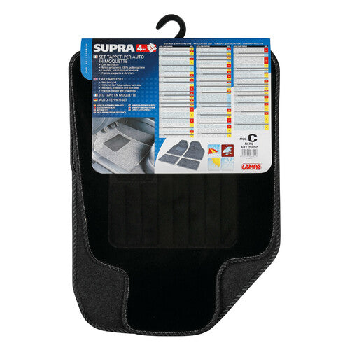 Lampa Supra, 4-piece carpet set - C - Black