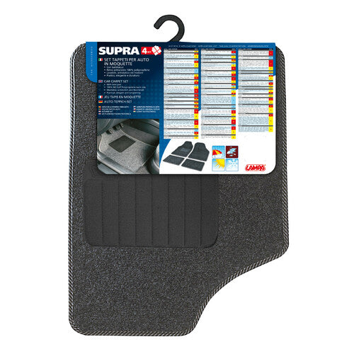 Lampa Supra, 4-piece carpet set - A - Anthracite