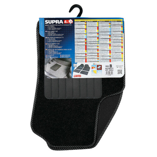 Lampa Supra, 4-piece carpet set - B - Anthracite