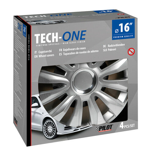 Lampa 4-Piece Car Wheel Covers - Painted Tech-One Avalone Pro - 16"