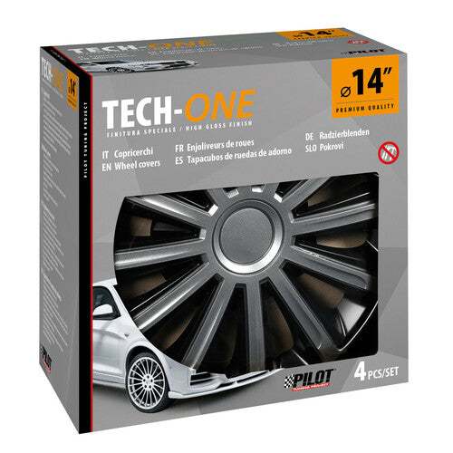 Pilot Copricerchi auto 4 pz - verniciati Tech-One Trend Bicolour - 14"