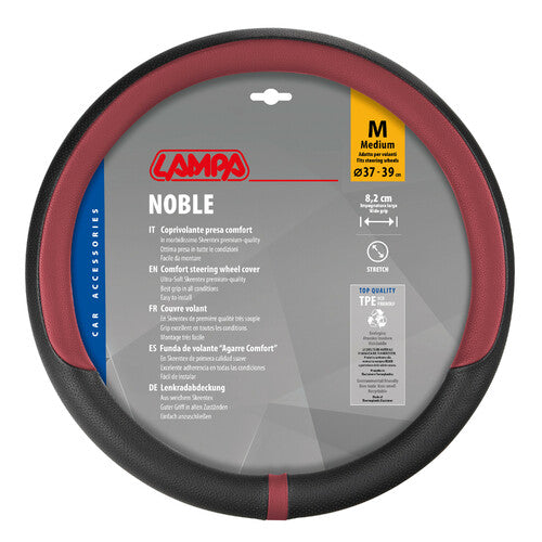Funda para volante Lampa Noble, Skeentex - M - 37/39 cm - Rojo 32903