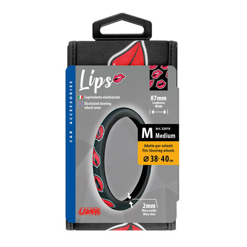 Lampa Skin-Cover, elastic polyester steering wheel cover Lips M 38/40 cm
