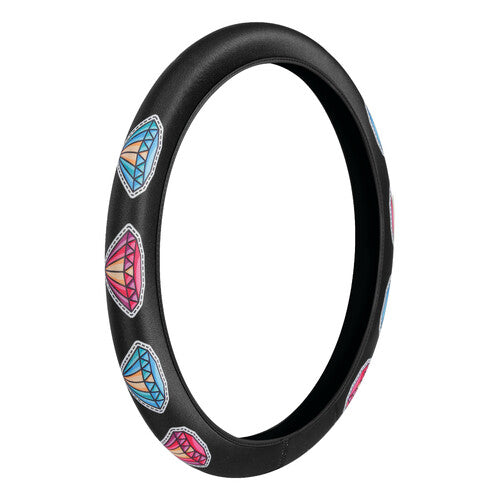 Lampa Skin-Cover, stretch polyester steering wheel cover Diamond S 35/37 cm
