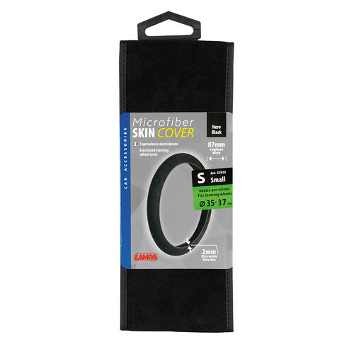 Lampa Skin-Cover, Stretch Steering Wheel Cover - Microfiber - S - 35/37 cm