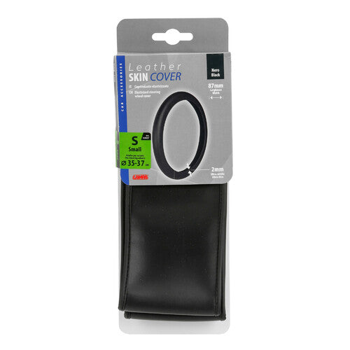 Lampa Skin-Cover, Stretch Genuine Leather Steering Wheel Cover - S - 35/37 cm