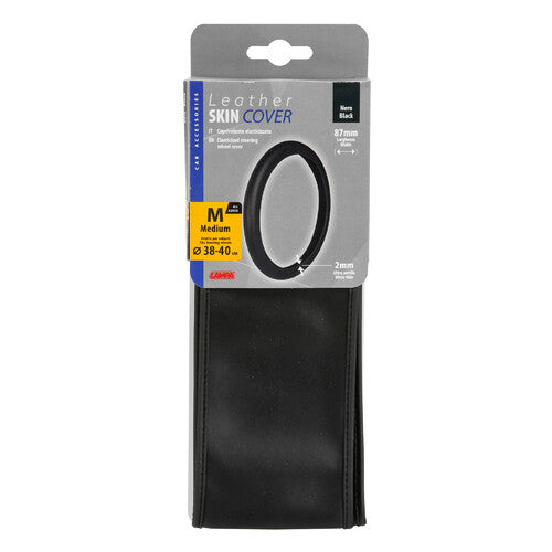 Lampa Skin-Cover, Stretch-Lenkradbezug aus Echtleder – M – 38/40 cm