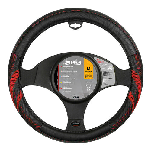 Funda para volante Pilot Suzuka Skeentex - M - 37/39 cm - Rojo