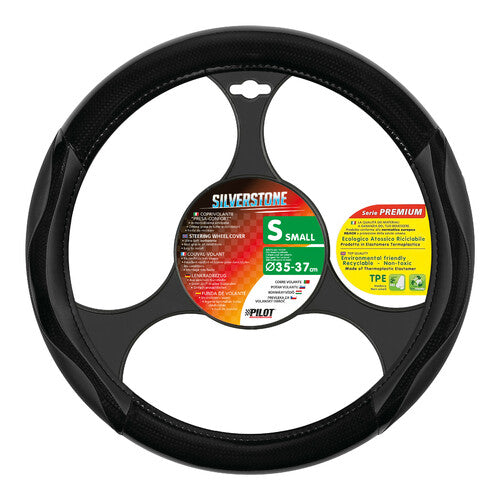 Funda para volante Pilot Silverstone Skeentex - Pequeña - 35/37 cm - Negra
