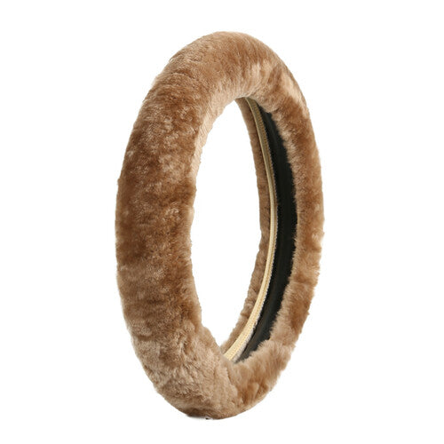 Comfort Wheel, elastic steering wheel cover in real natural fur 36-42 cm