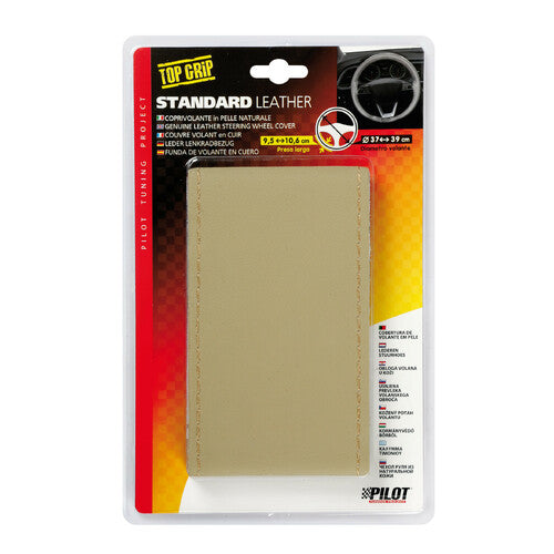 Funda de cuero para volante Pilot Standard - Grande - 37/39 cm - Beige