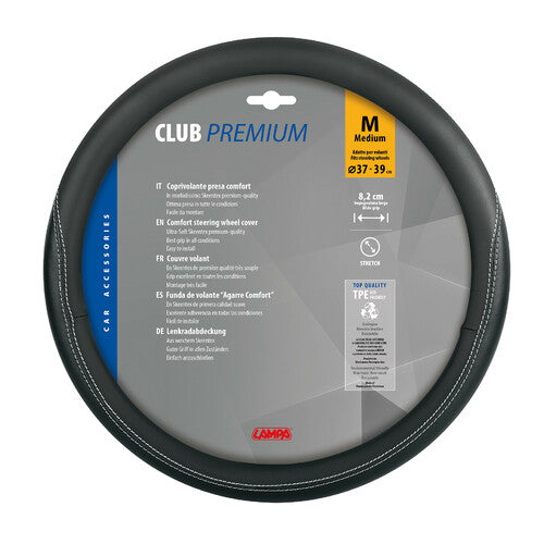 Lampa Club, Funda para volante Skeentex - M - 37/39 cm - Negro 33066