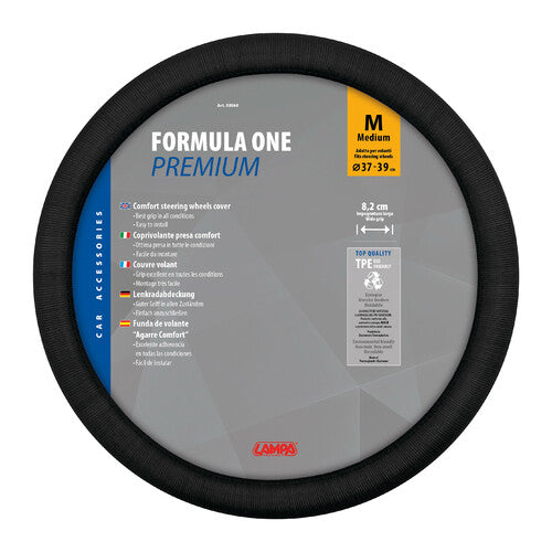 Formula One Lamp, Polyester Steering Wheel Cover - M - 37/39 cm