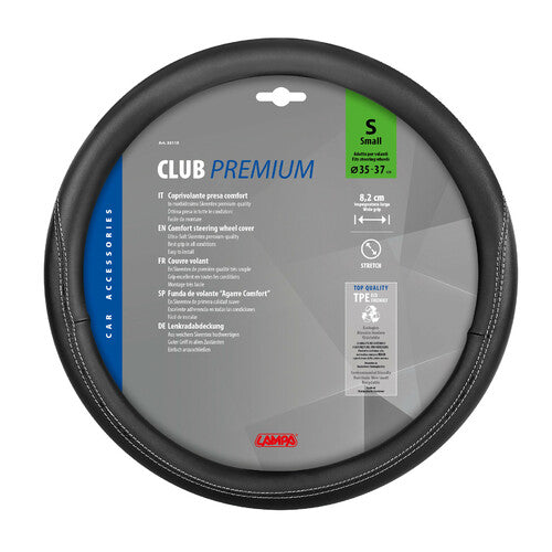 Lampa Club Skeentex Steering Wheel Cover - S - 35/37 cm - Black