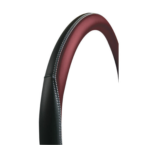 Lampa Club Skeentex Steering Wheel Cover - M - 37/39 cm - Black/Red