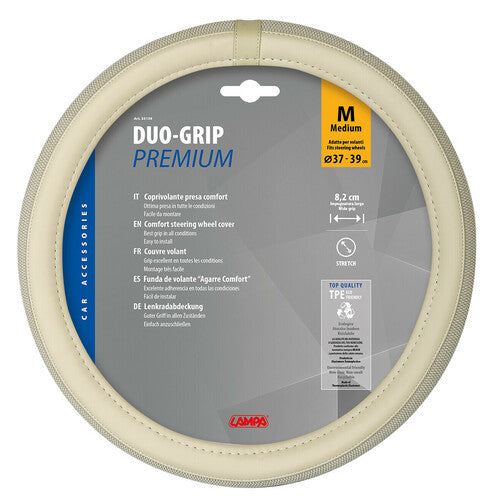 Lampa Duo-Grip, Skeentex Lenkradbezug – M – 37/39 cm – Beige