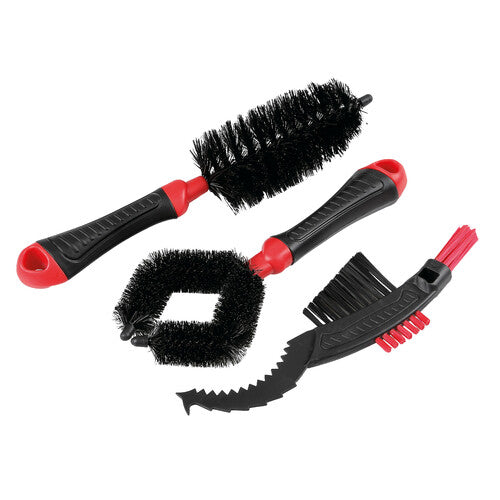 Lamp Set of 3 brushes for cleaning motorcycles and bicycles