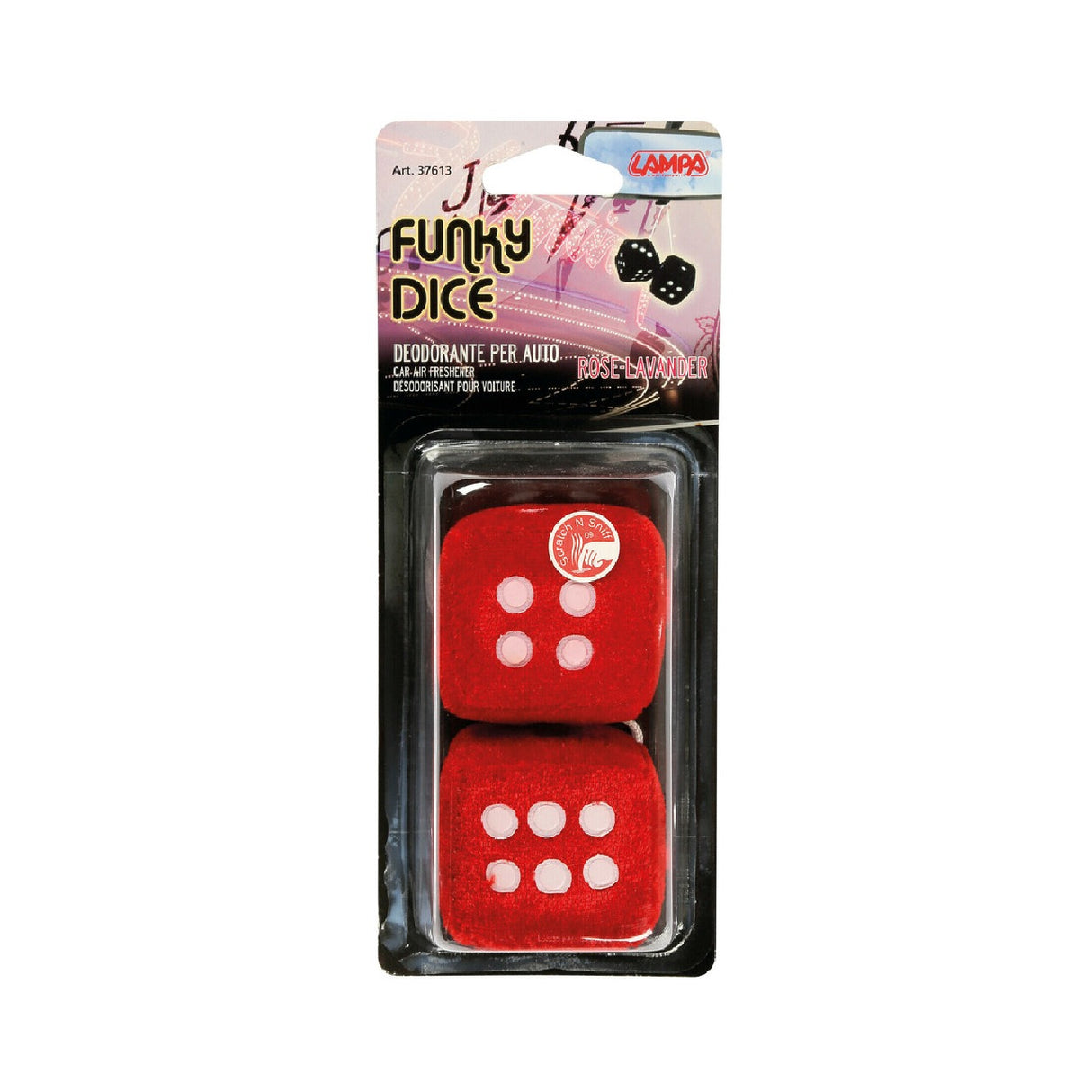 Lampa Funky Dice, Air Freshener - Pink-Lavender