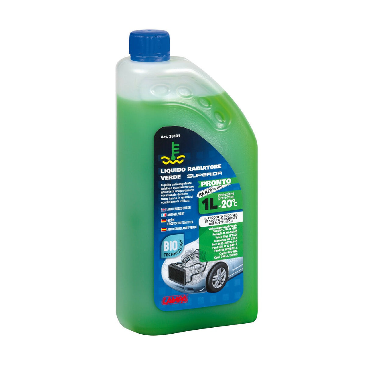 Anticongelante para radiador (-20 °C), color verde lámpara superior, 1 L 38101